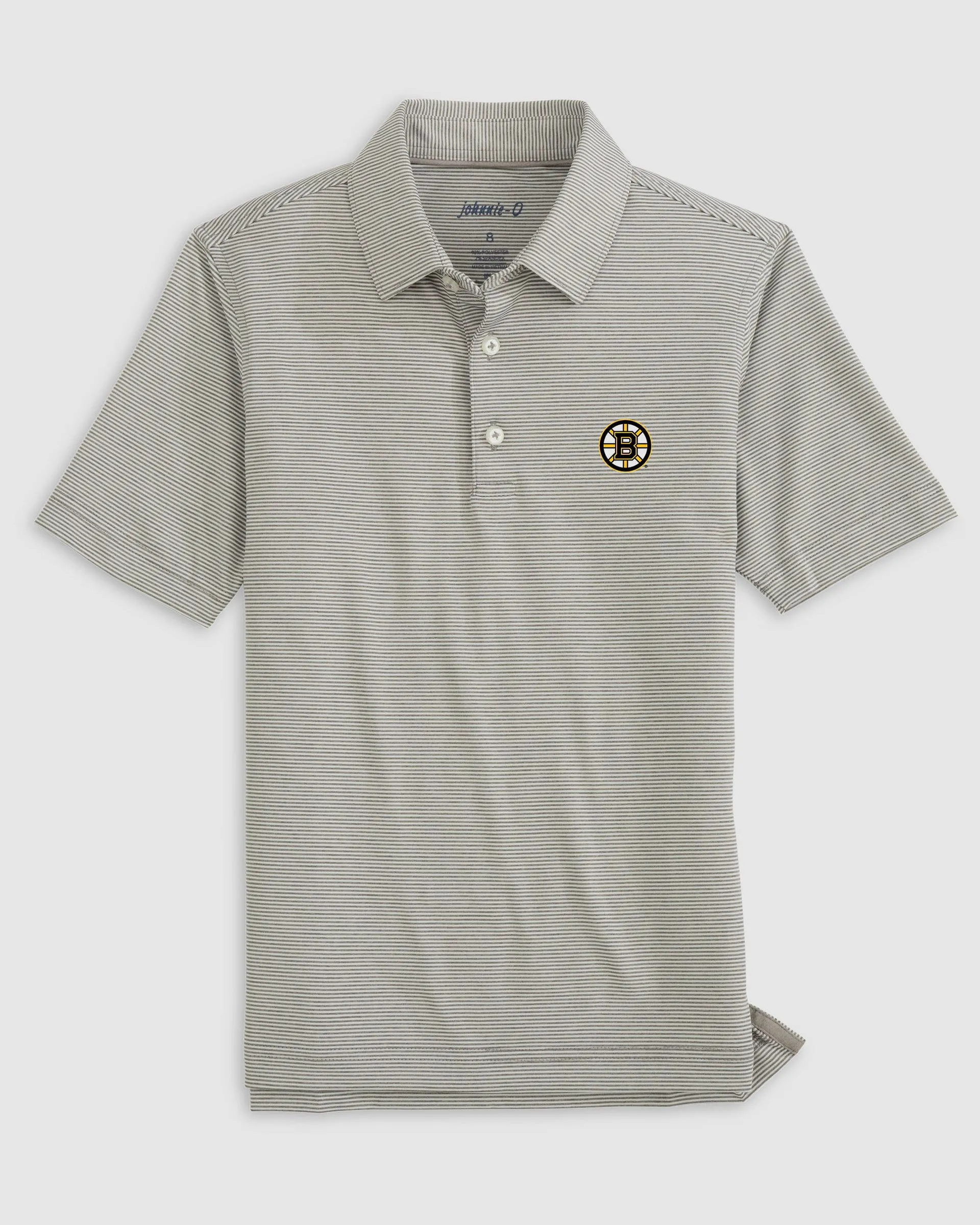 Boston Bruins Lyndonn Jr. Striped Jersey Performance Polo