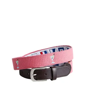 Bowsprit Belt Hurricane Red Embroidered with Martini