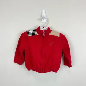 Burberry Full Zip Sweater Military Red 68 cm 6 Months