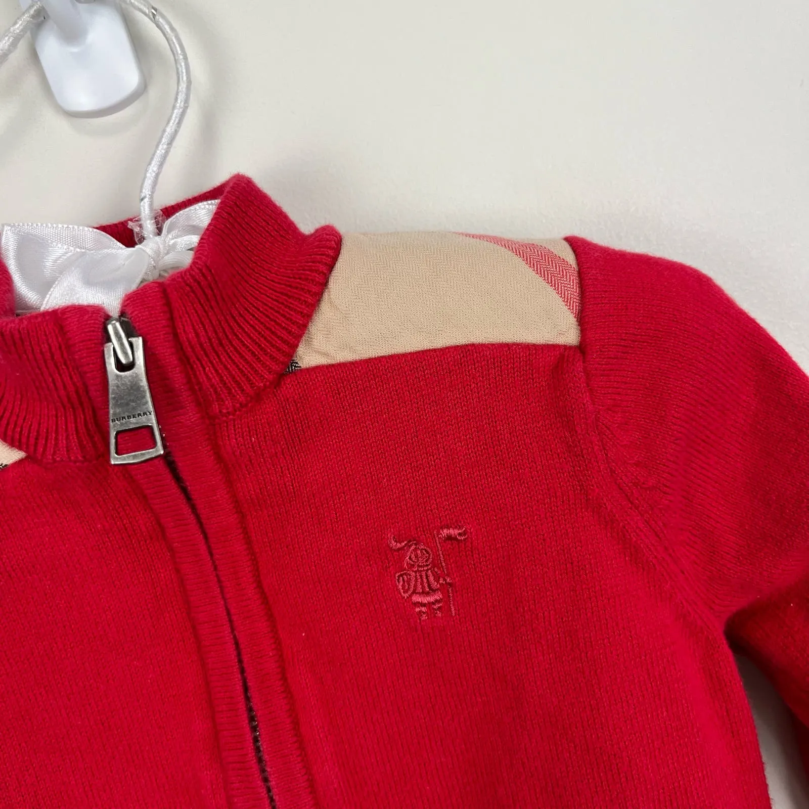 Burberry Full Zip Sweater Military Red 68 cm 6 Months