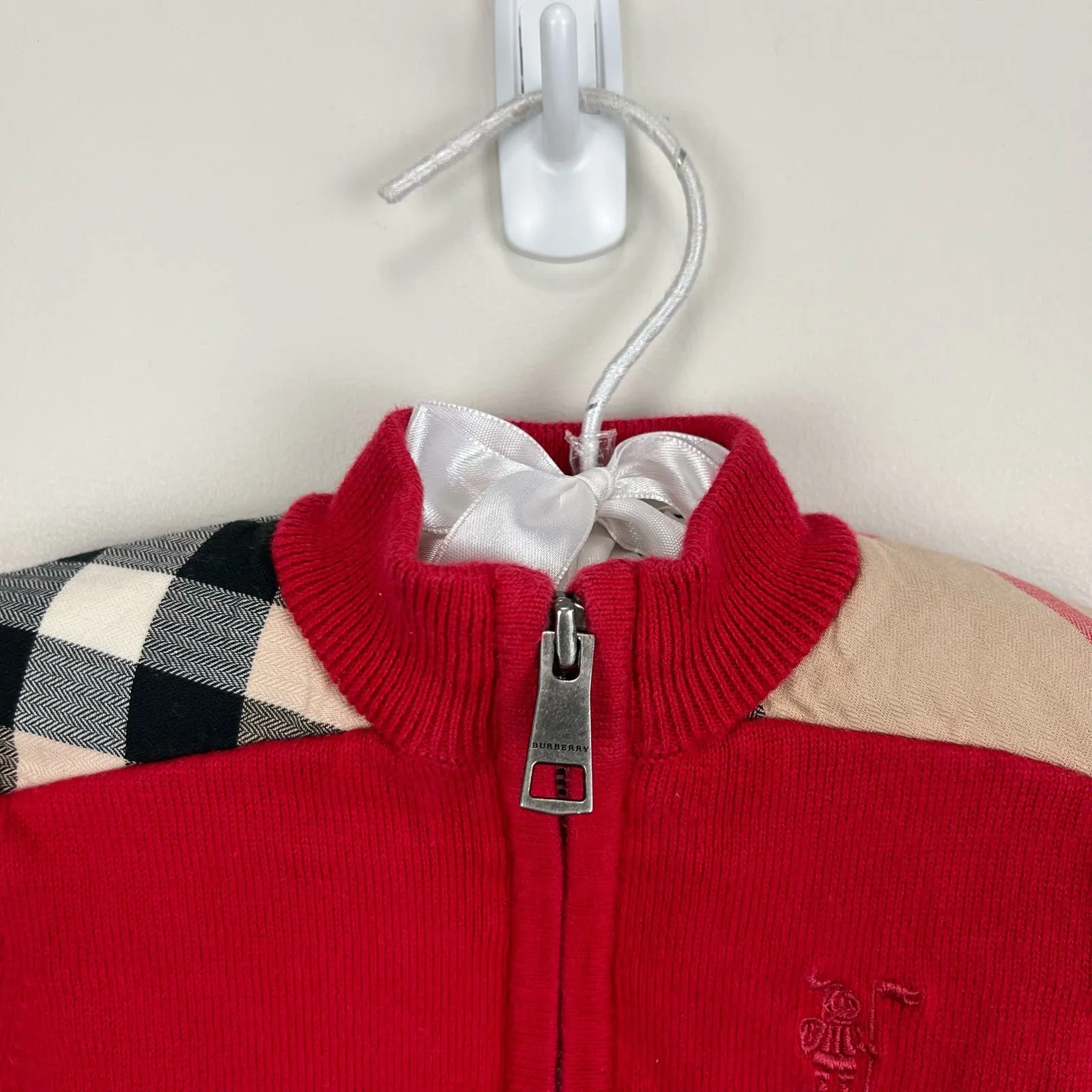 Burberry Full Zip Sweater Military Red 68 cm 6 Months