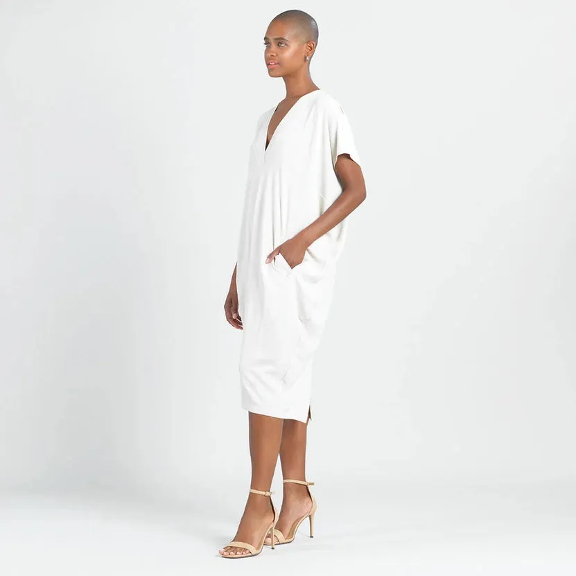 Caftan Pocket Dress in Ivory by Clara Sunwoo