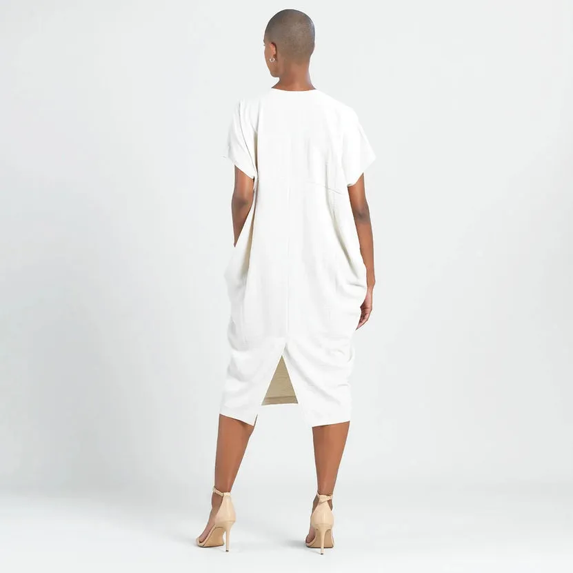 Caftan Pocket Dress in Ivory by Clara Sunwoo