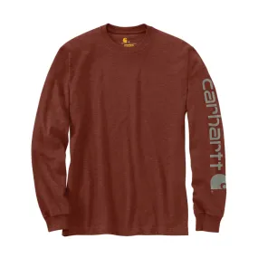 Carhartt Men's Signature Logo Long Sleeve T-Shirt_Iron Ore Heather