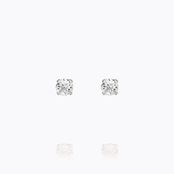 Caroline Svedbom Mini Stud Earrings Rhodium