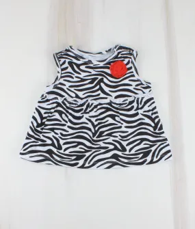 CARTERS ZEBRA PRINT TOP 24M EUC