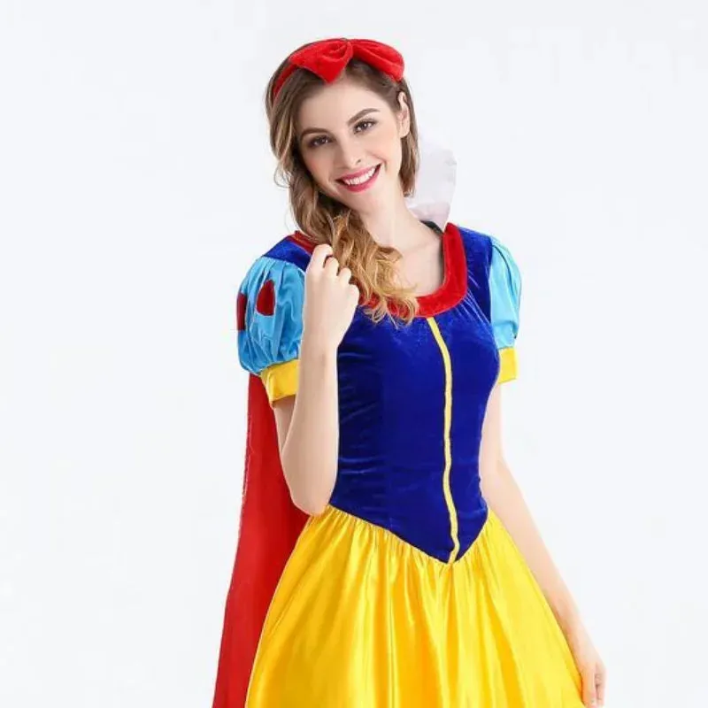 Cartoon Princess Snow White Adult Plus Size Women Cosplay Halloween Costume