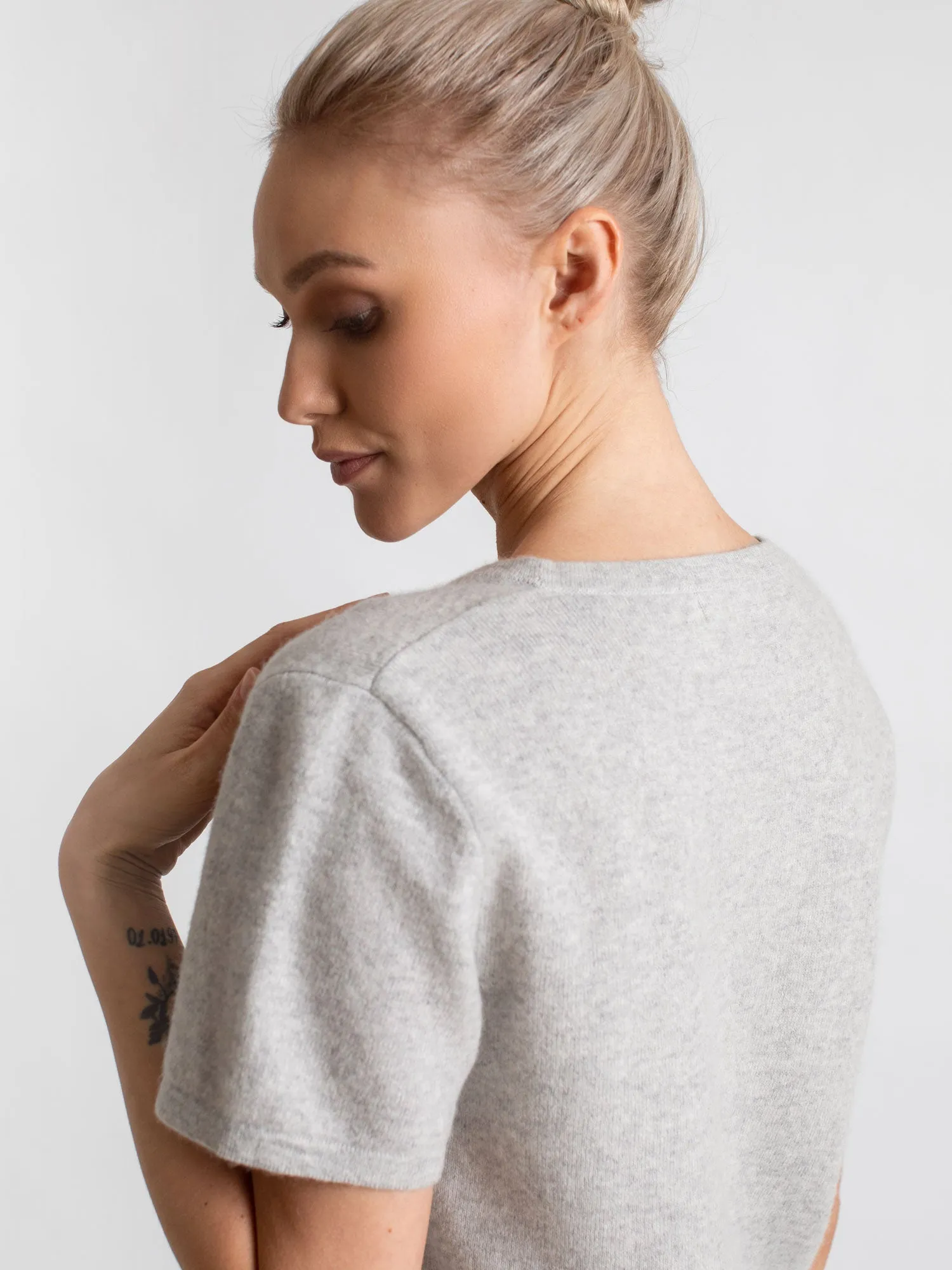 Cashmere T-shirt "Fresh" - light grey