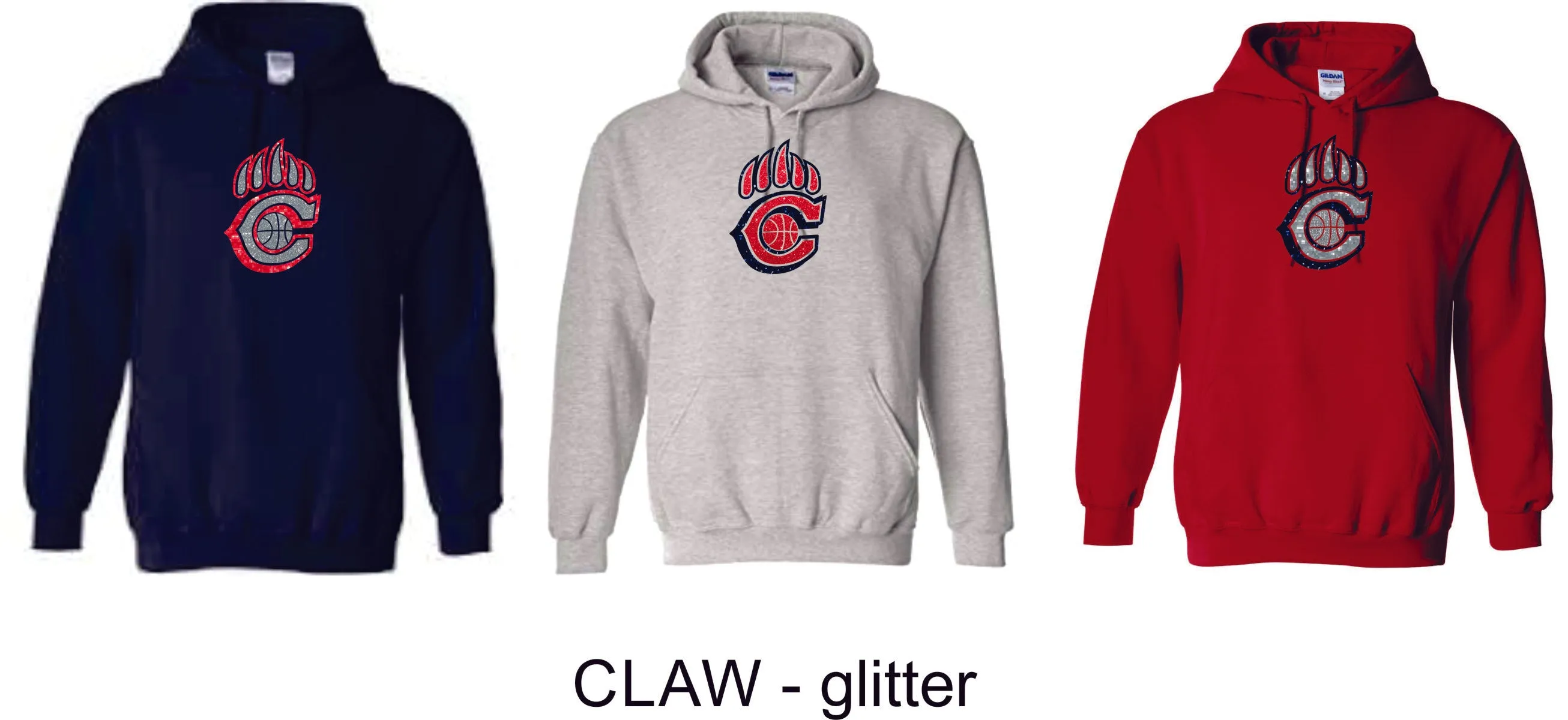 Chap Basketball Hooded Sweatshirt- 4 Designs- Matte and Glitter