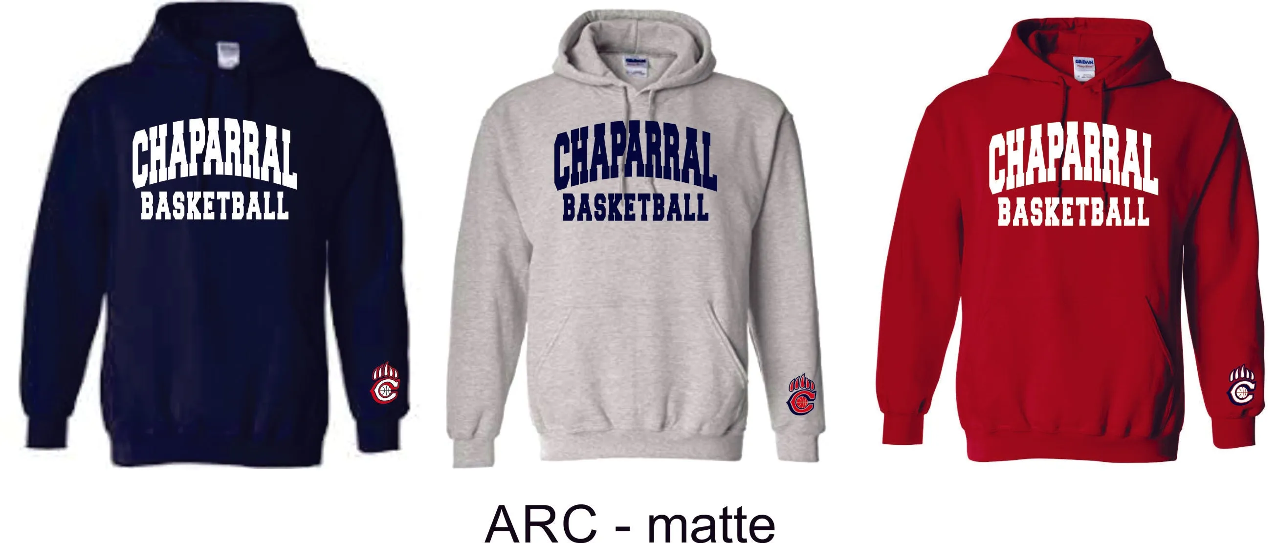 Chap Basketball Hooded Sweatshirt- 4 Designs- Matte and Glitter