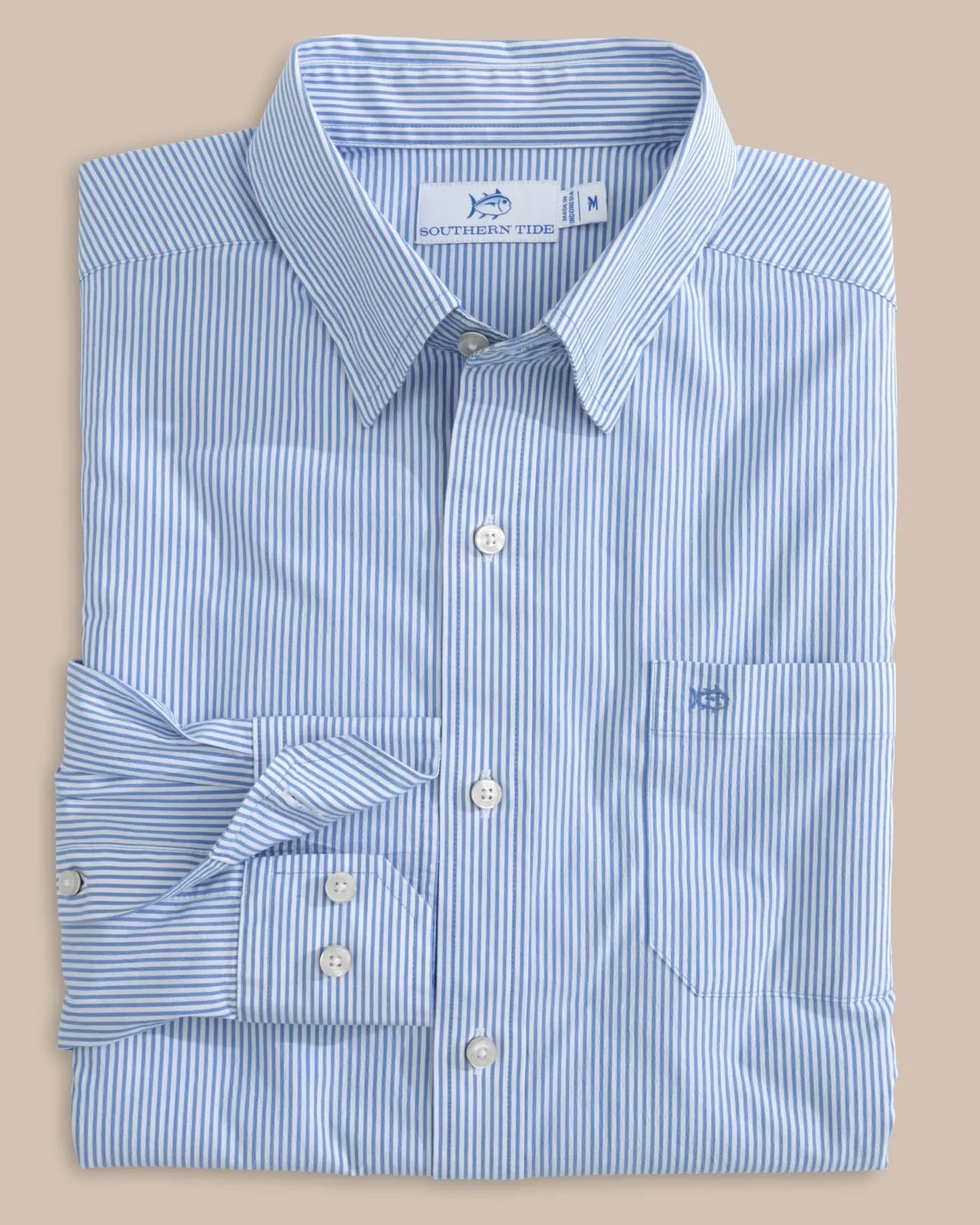 Charleston Granby Stripe Long Sleeve Sport Shirt