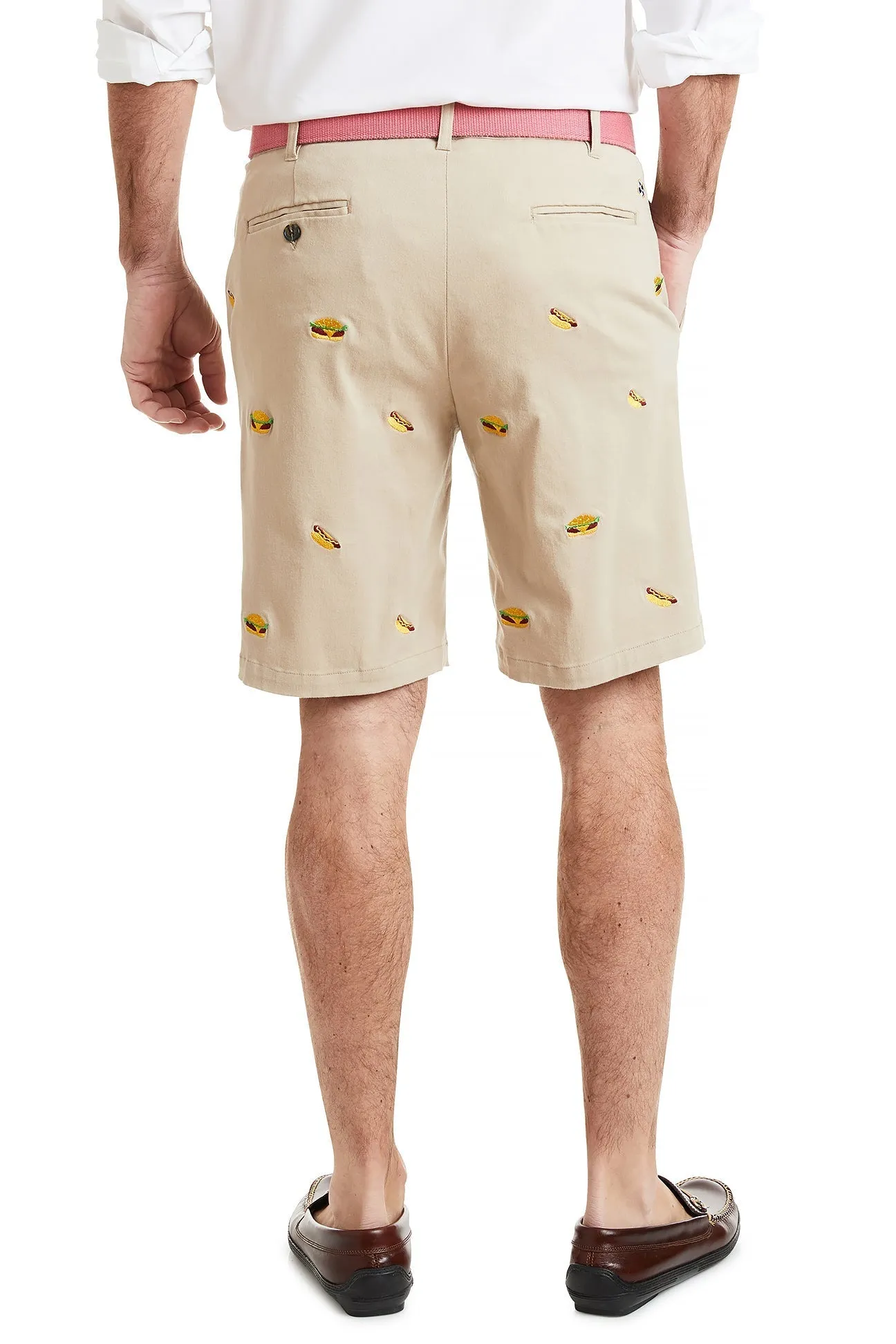 Cisco Short Stretch Twill Khaki with Hamburger & Hotdog