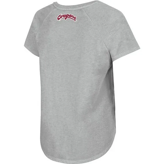 Colosseum Women's Gray V-Neck Washington State T-Shirt