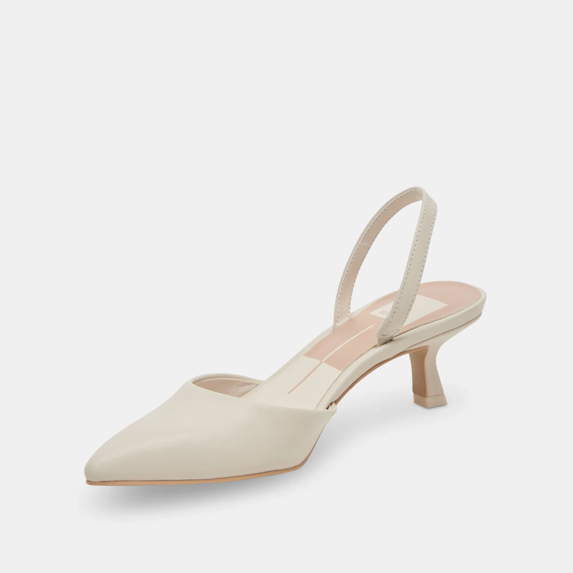 CORSA HEELS IVORY LEATHER