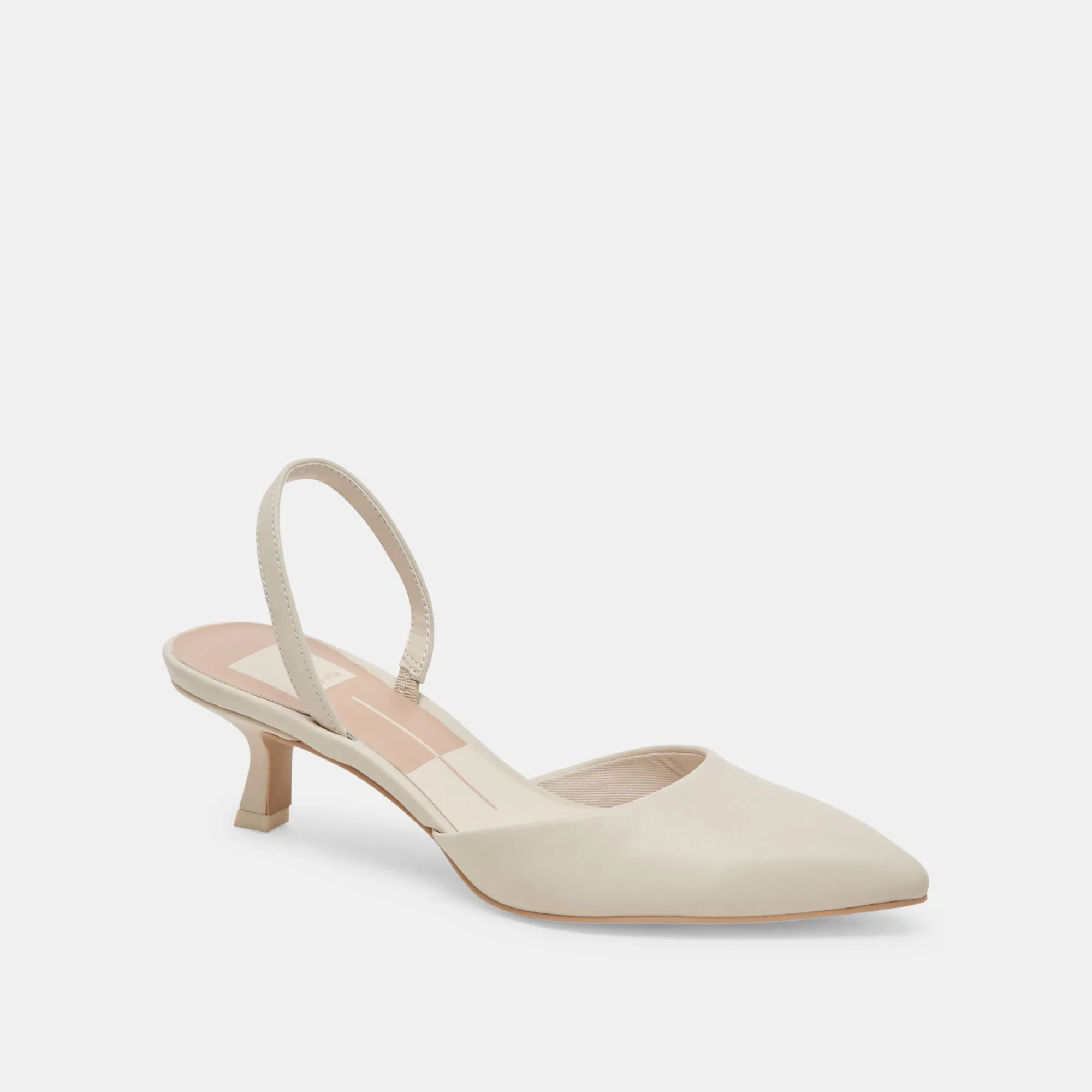 CORSA HEELS IVORY LEATHER