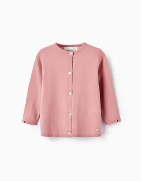 Cotton Cardigan for Baby Girls, Pink