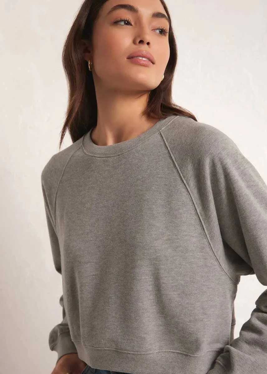 Crop Out Sweatshirt - Classic Heather Grey