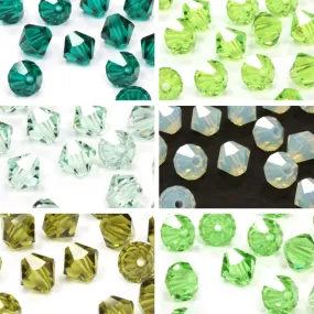 Crystal 4mm Bicone Green Bundle - Pack of 6