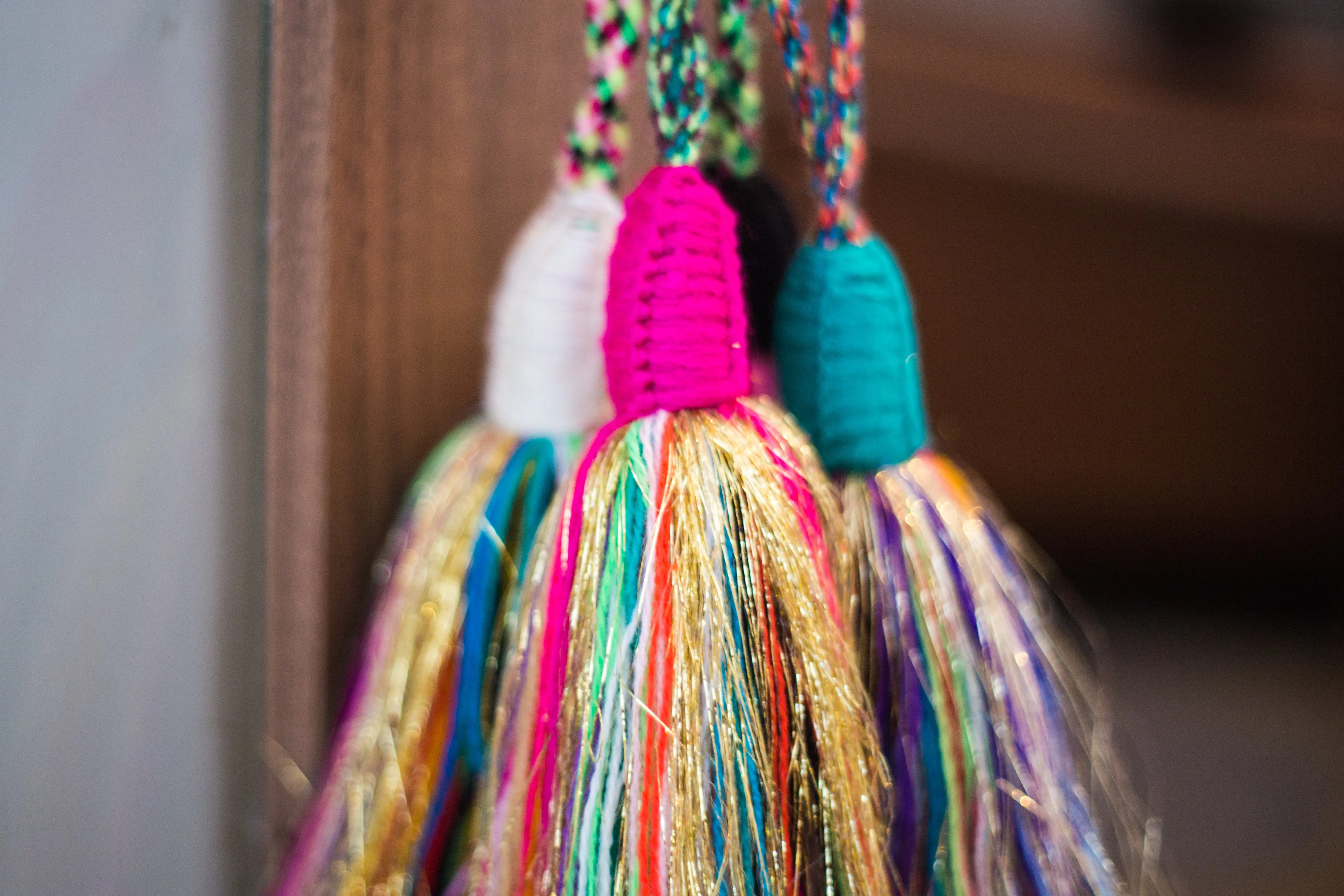 Decorative Hanging Tassel - Multicolor/Turquoise