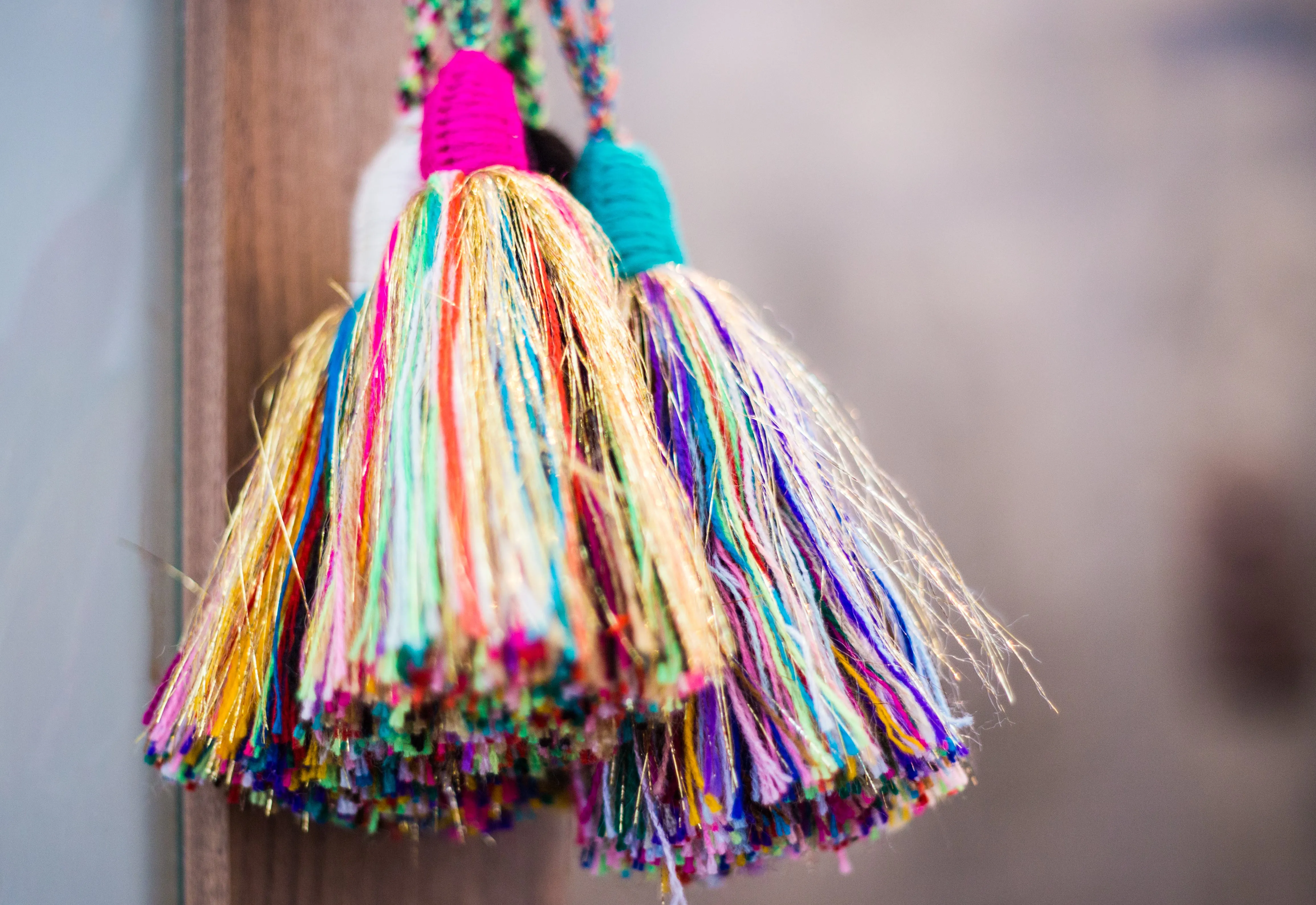 Decorative Hanging Tassel - Multicolor/Turquoise