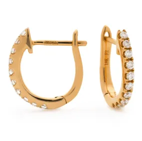 DIAMOND HOOP EARRINGS IN 18K ROSE GOLD