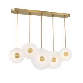 Discus 8 Light LED Linear Chandelier