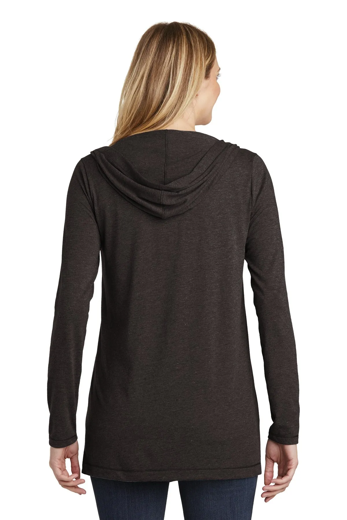 District Women's Perfect Tri Hooded Cardigan. DT156