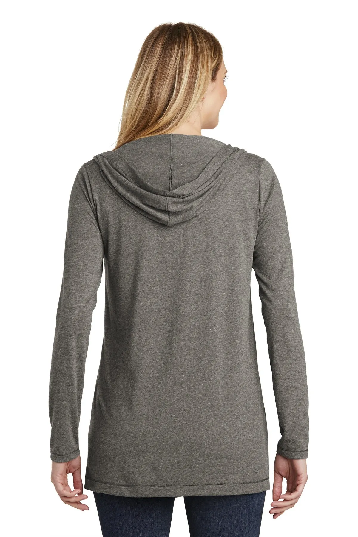 District Women's Perfect Tri Hooded Cardigan. DT156