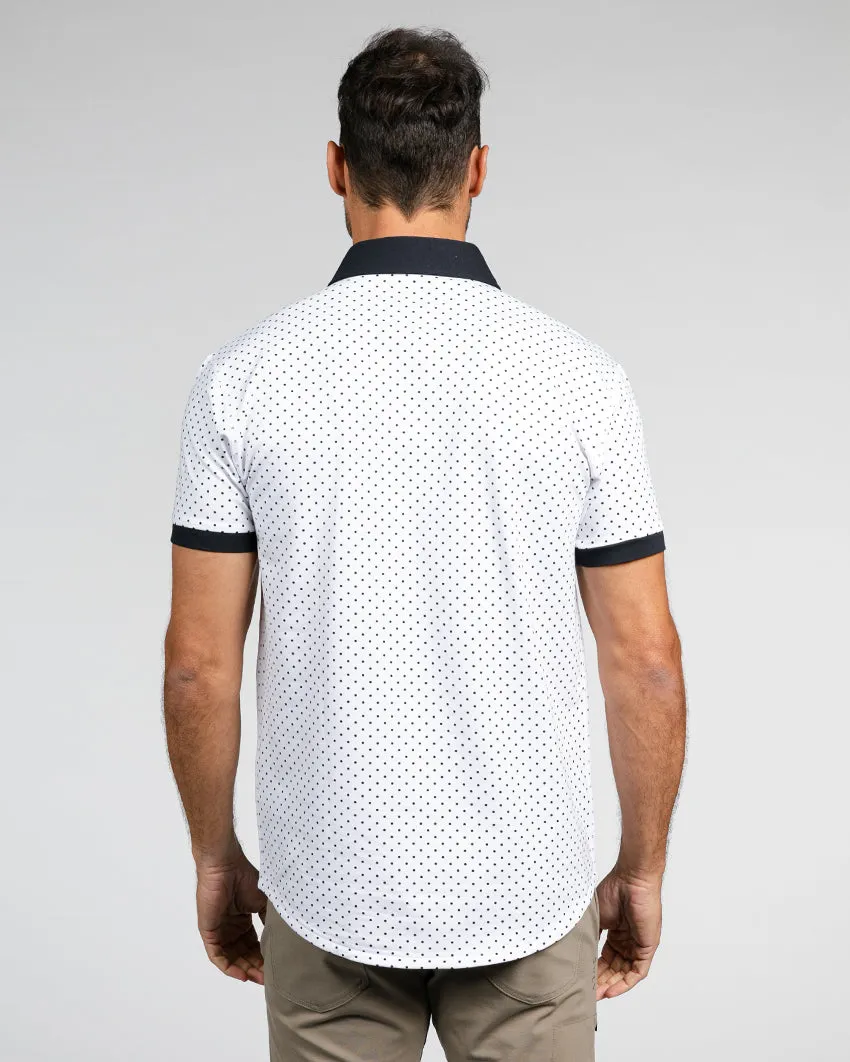 Drop-Cut: LUX Dotted Polo <!-- Size XXL -->