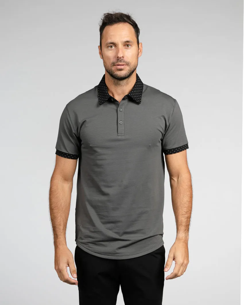 Drop-Cut: LUX Dotted Polo <!-- Size XXL -->