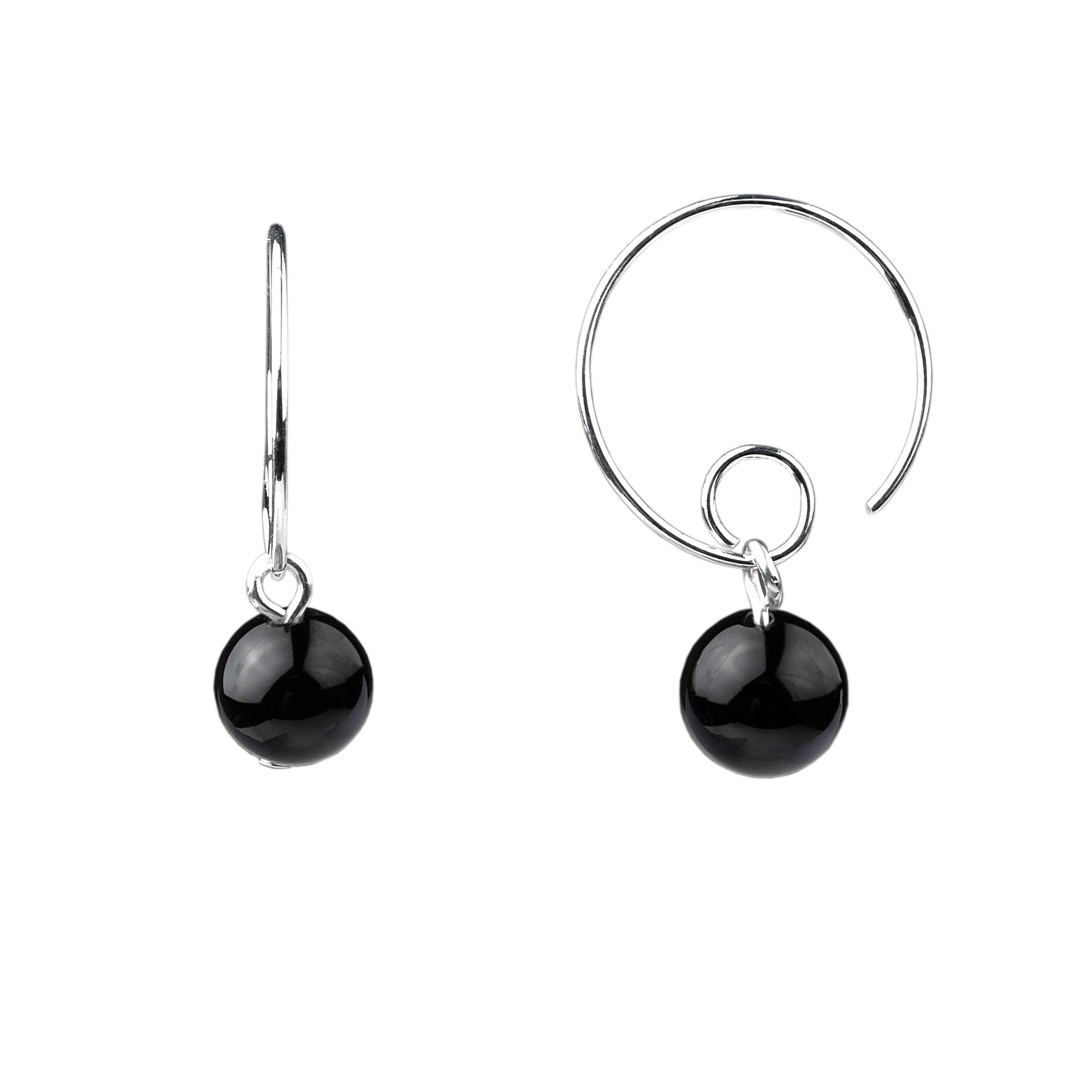 Earring | Open Loop | Onyx