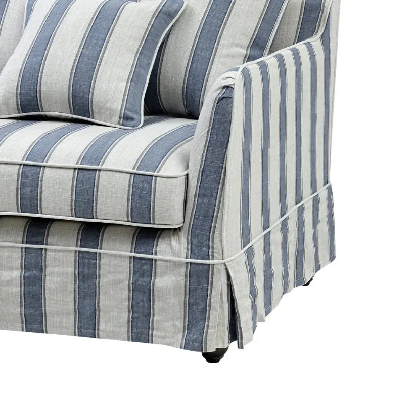 East Hampton Blue Stripe Armchair