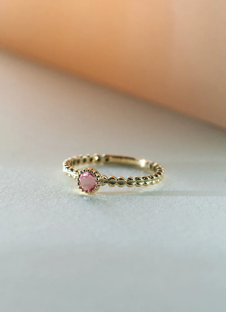 Edie tourmaline october birthstone ring 14k gold