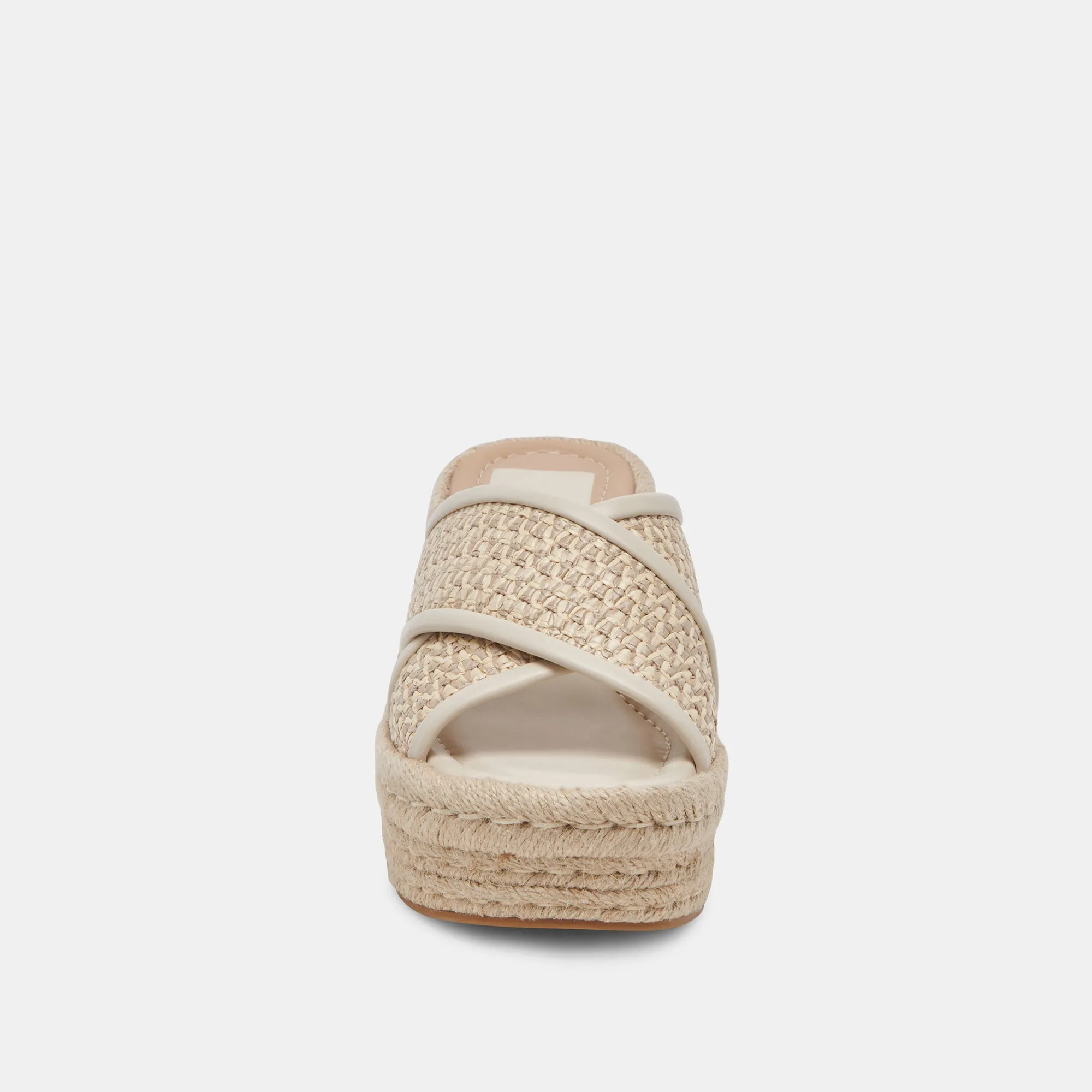 ELDORA HEELS NATURAL WHITE RAFFIA