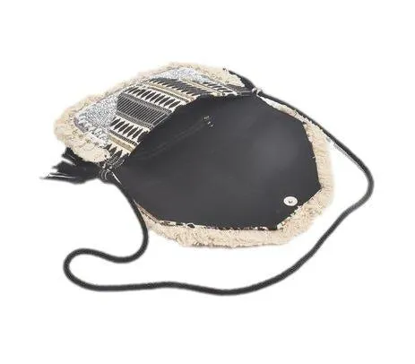 embellished fringed sling bag