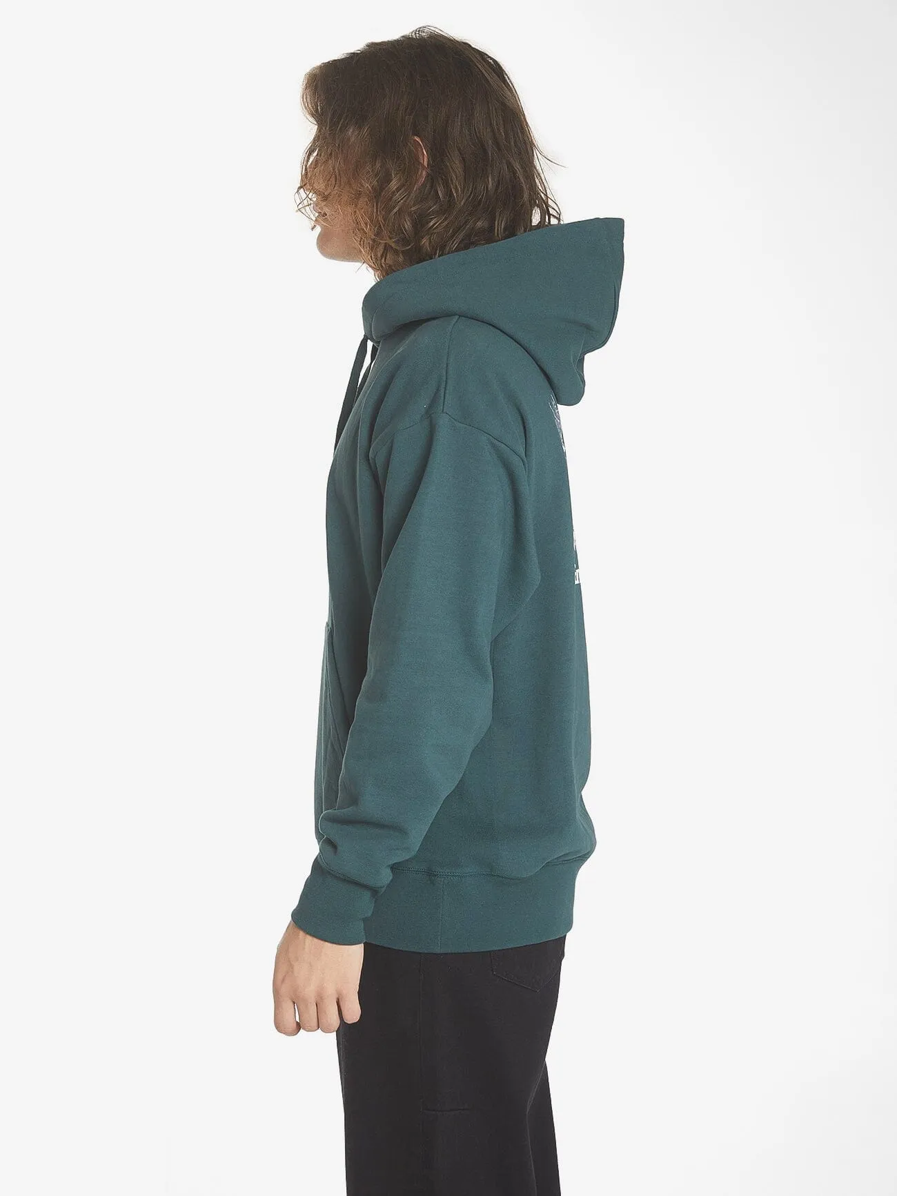 Energy is Precious Slouch Pull on Hood - Dark Jade