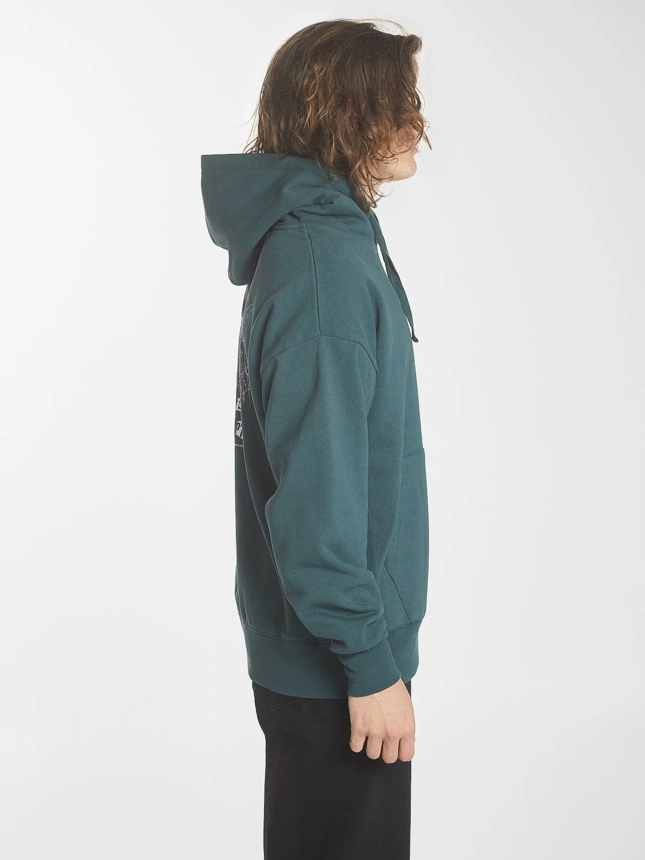 Energy is Precious Slouch Pull on Hood - Dark Jade