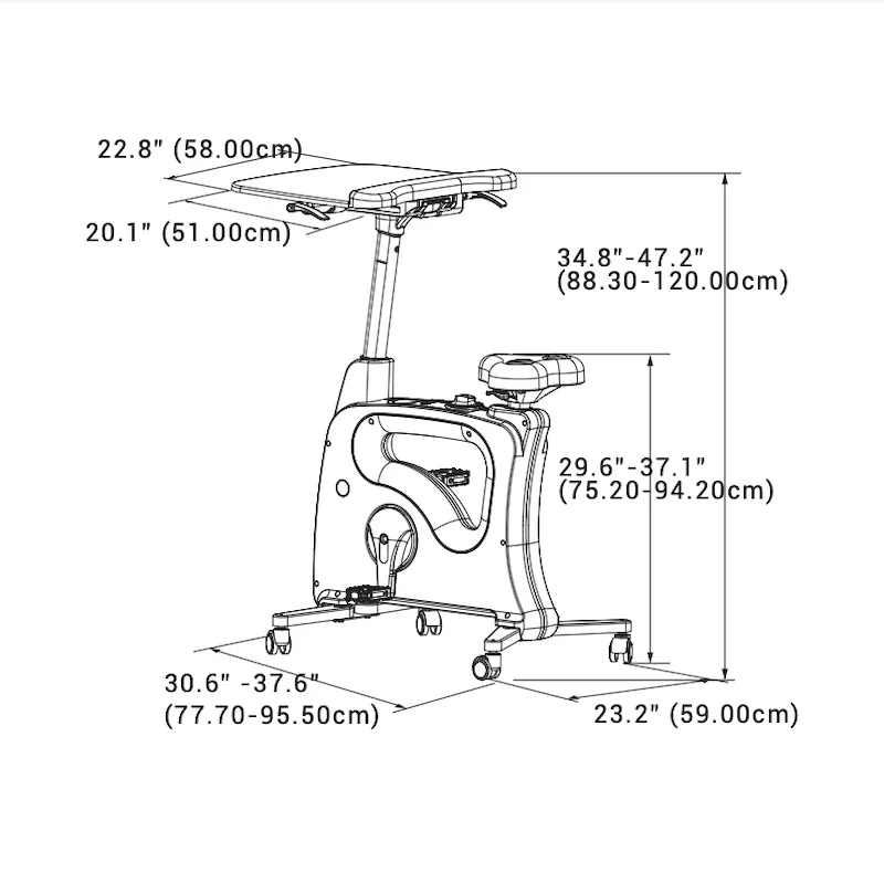 ERGOWORKS - EW-F209DT-WHV2 - All-In-One Desk Bike (White)