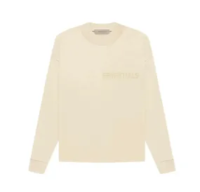 Fear Of God Essentials Logo L/S T-shirt Egg Shell