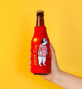 Feline Fine FREAKER | knit Beverage Koozie