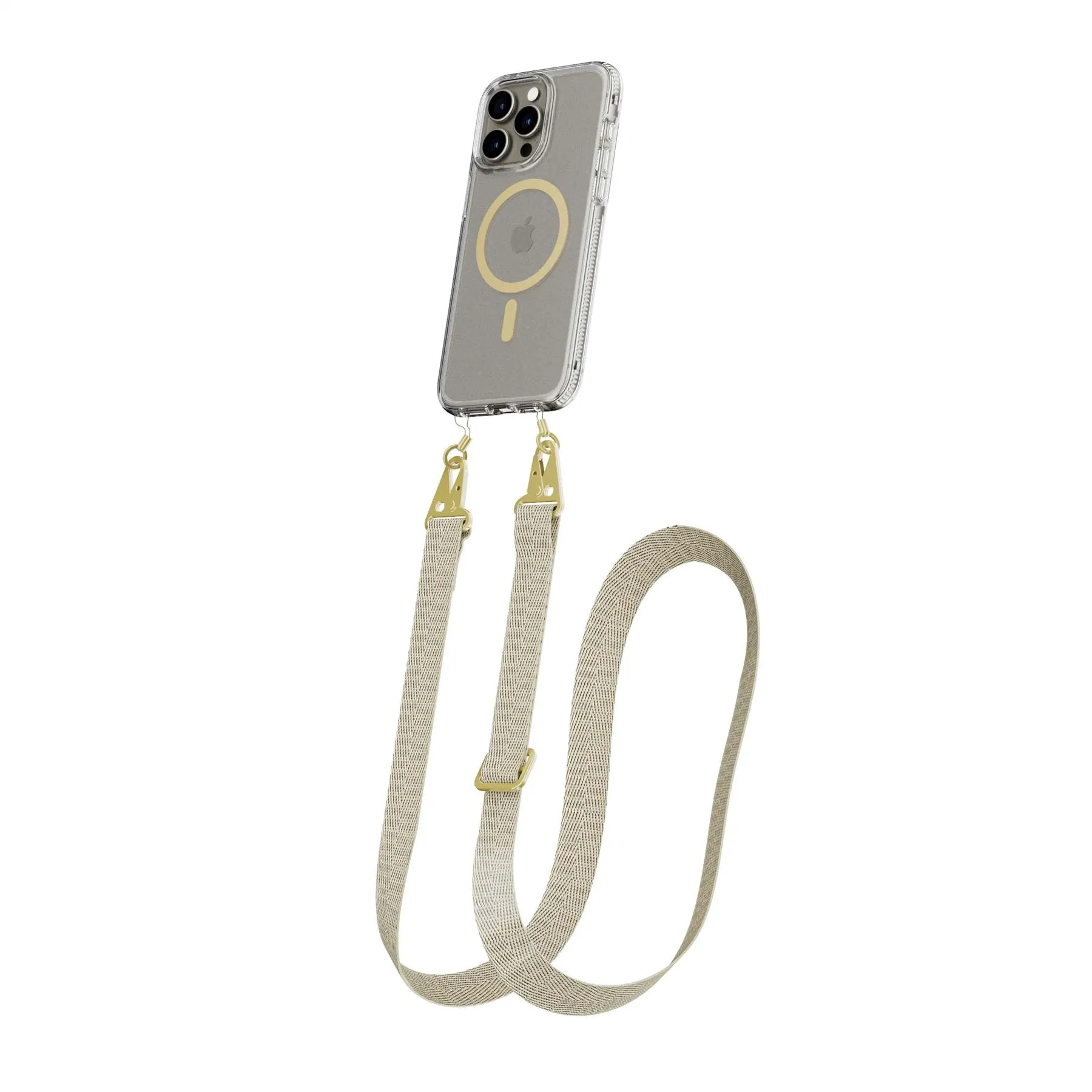 FlexQuartz - Apple iPhone 15 Pro Max Case MagSafe® Compatible with Cross-Body - Gold