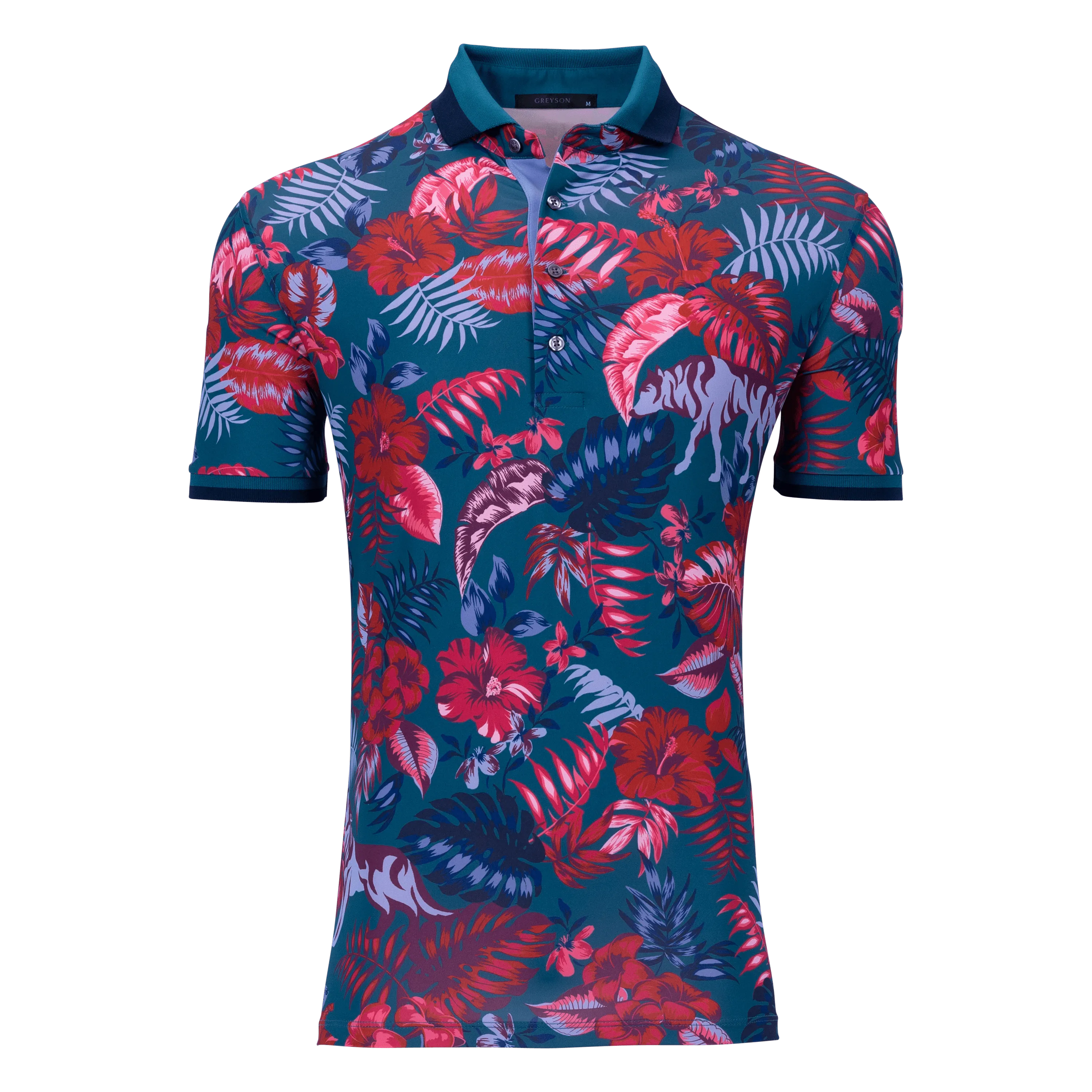 Floral Wolf Jungle Polo