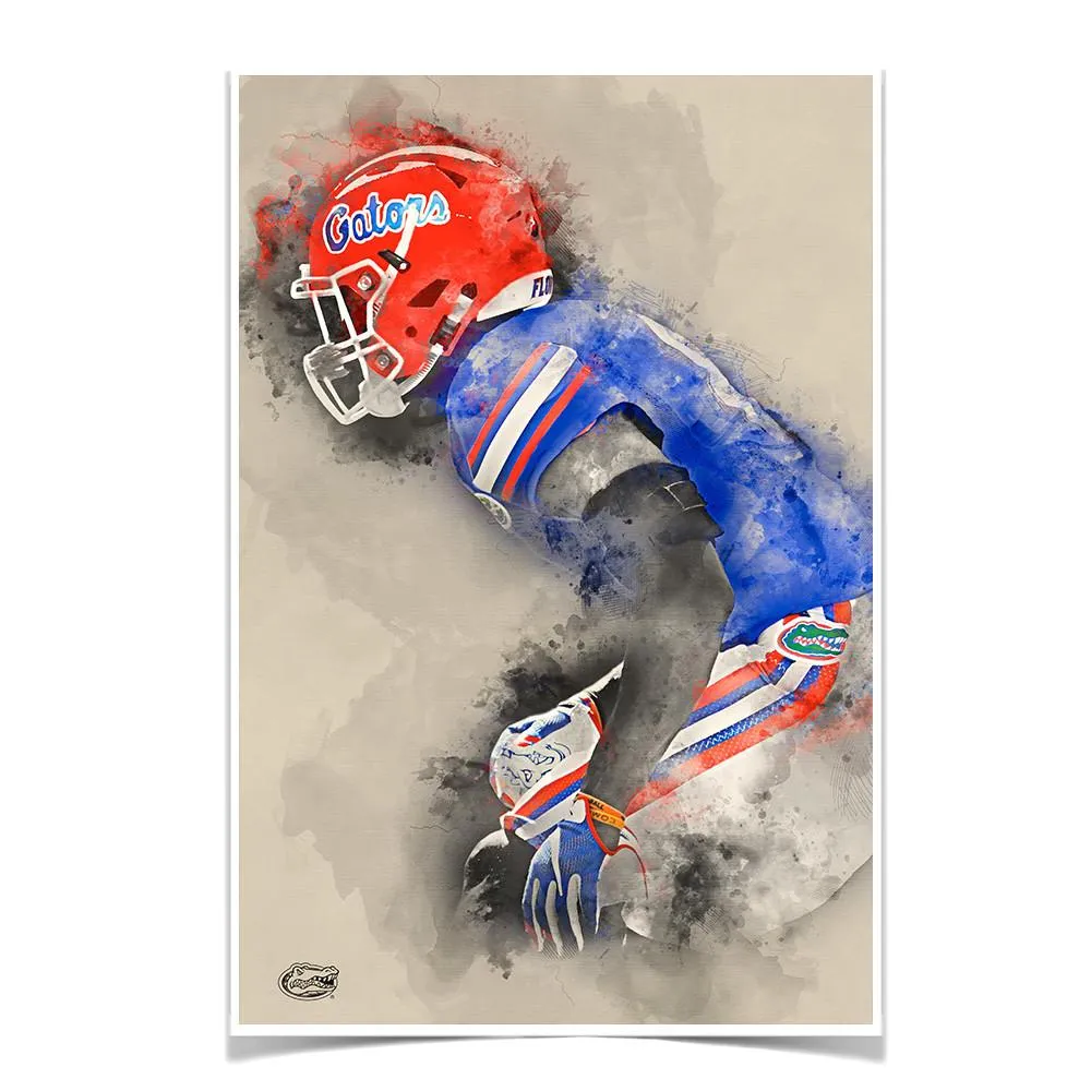 Florida Gators - Gator Defend Watercolor