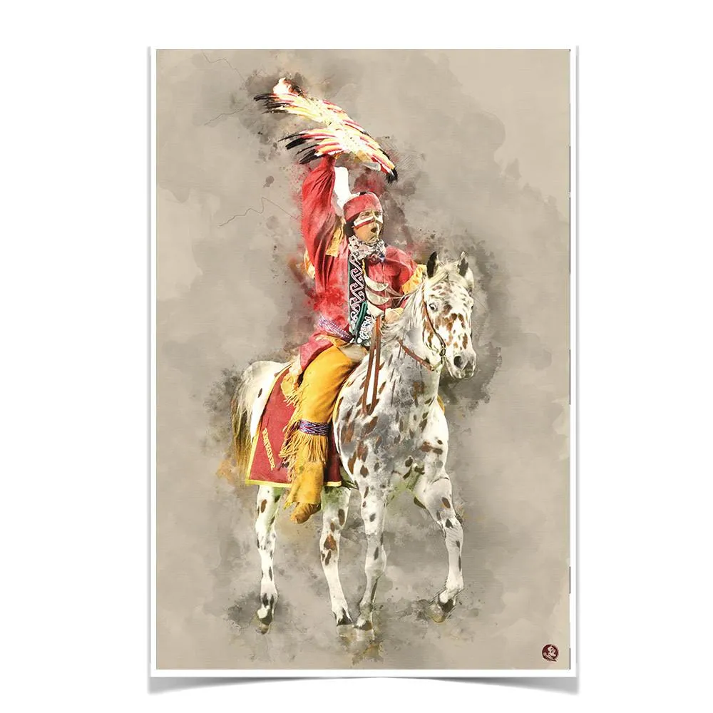 Florida State Seminoles - Osceola Watercolor