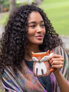 Folk Art Coffee Mug - Francis The Fox