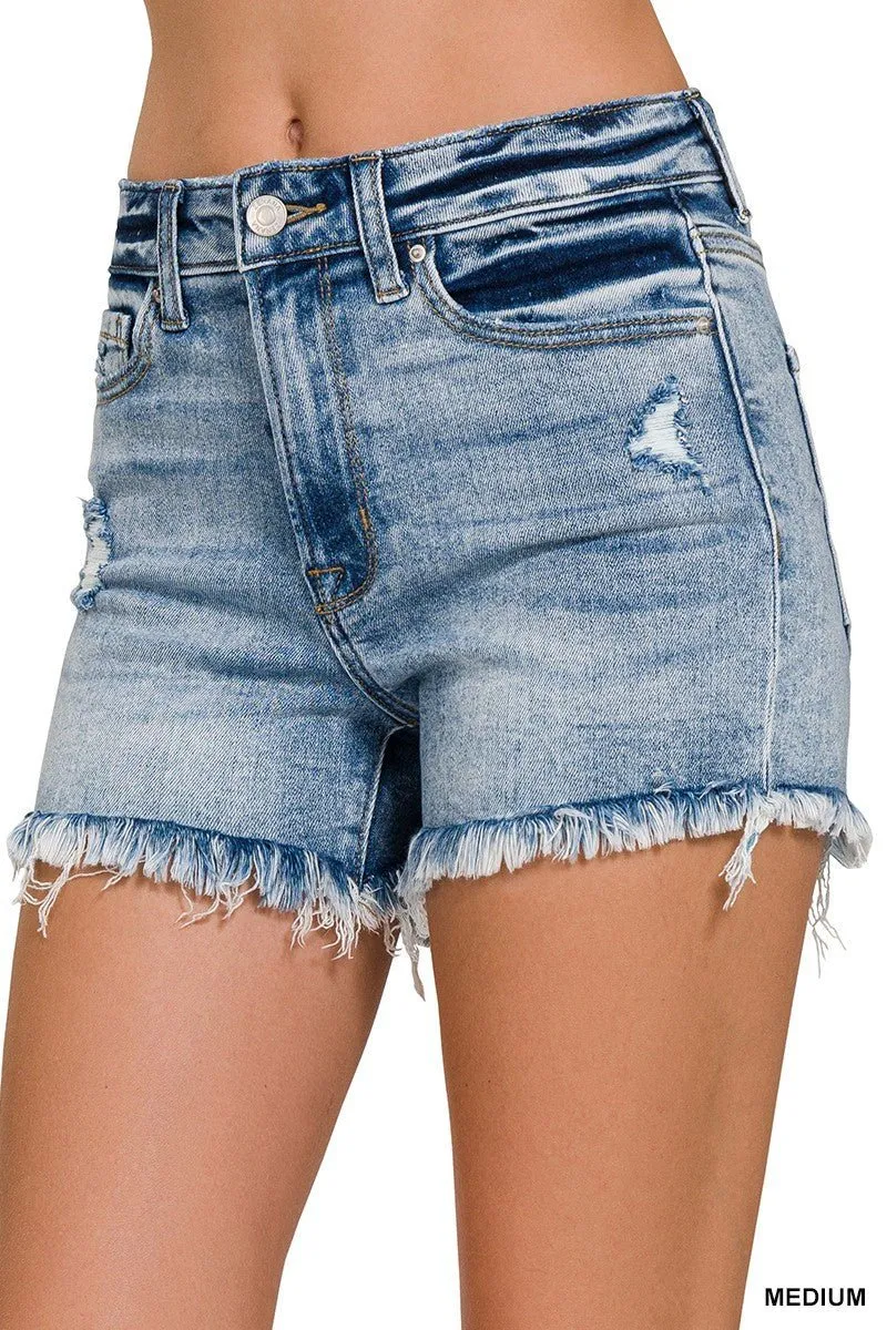 Frayed In The Palisades Denim Shorts