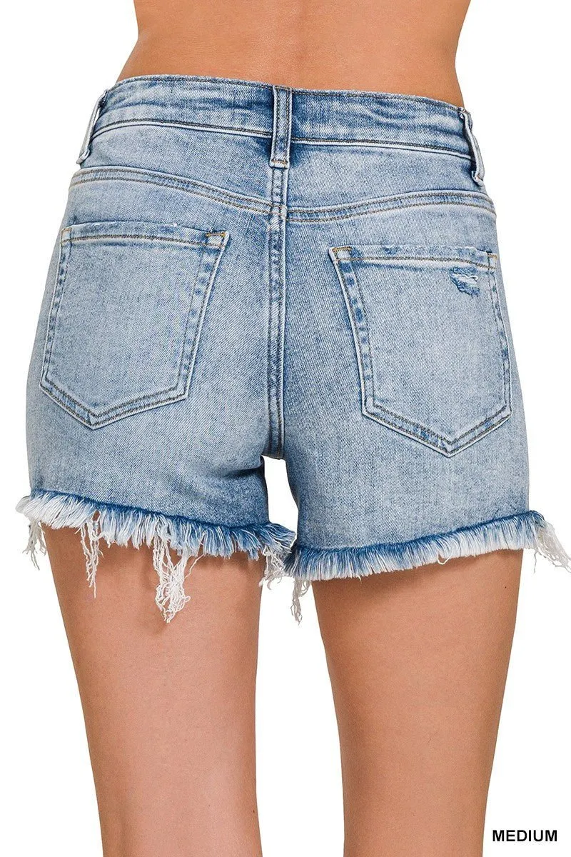 Frayed In The Palisades Denim Shorts