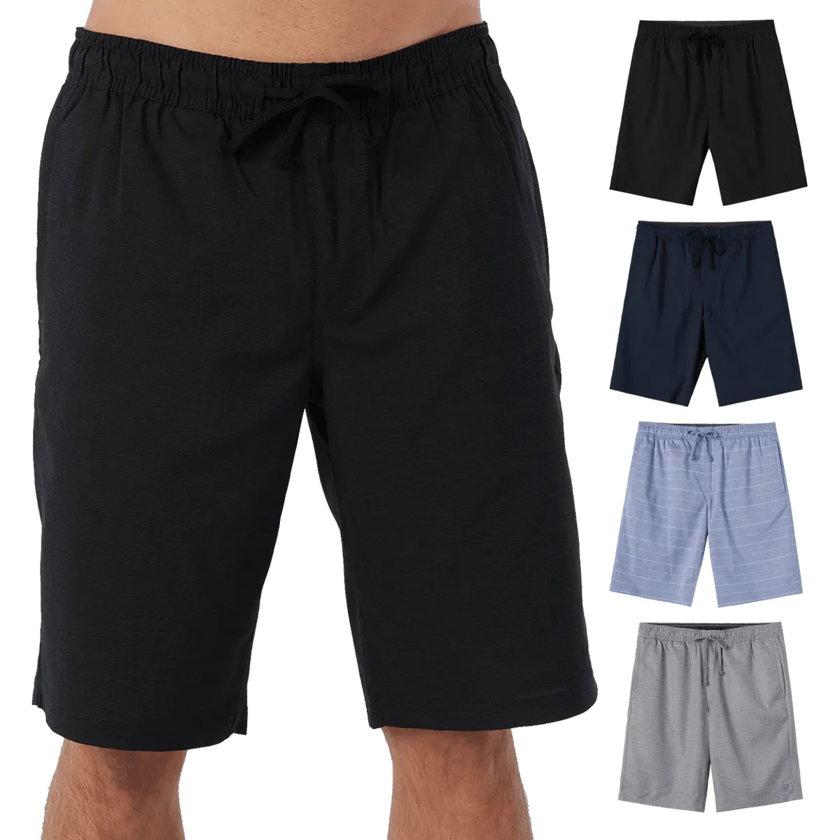 Hang Ten Men's Chino Shorts Stretch Drop In E-Waist Walkshort