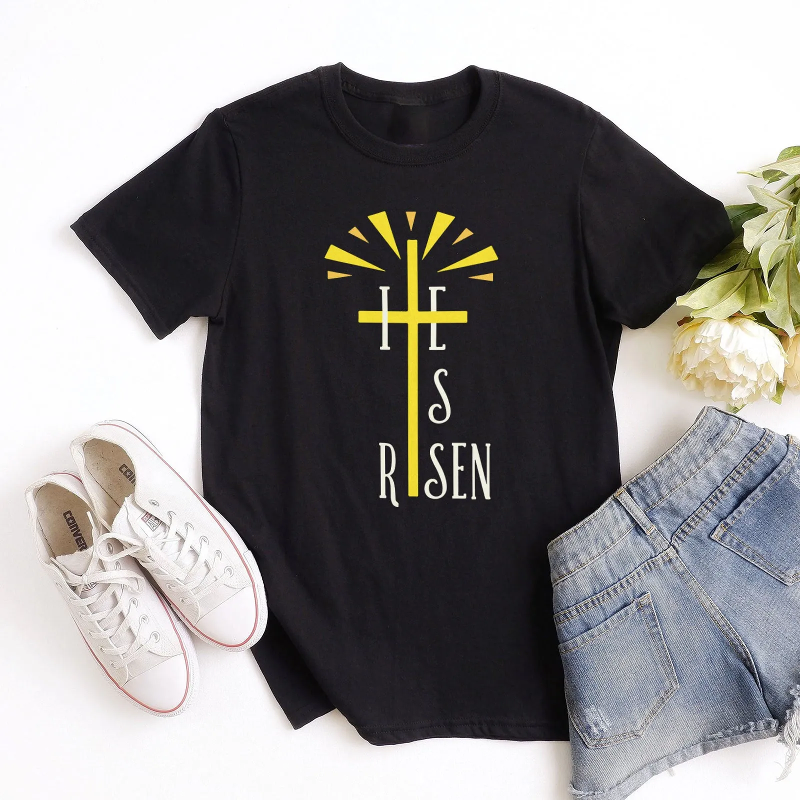 He Is Risen Tee