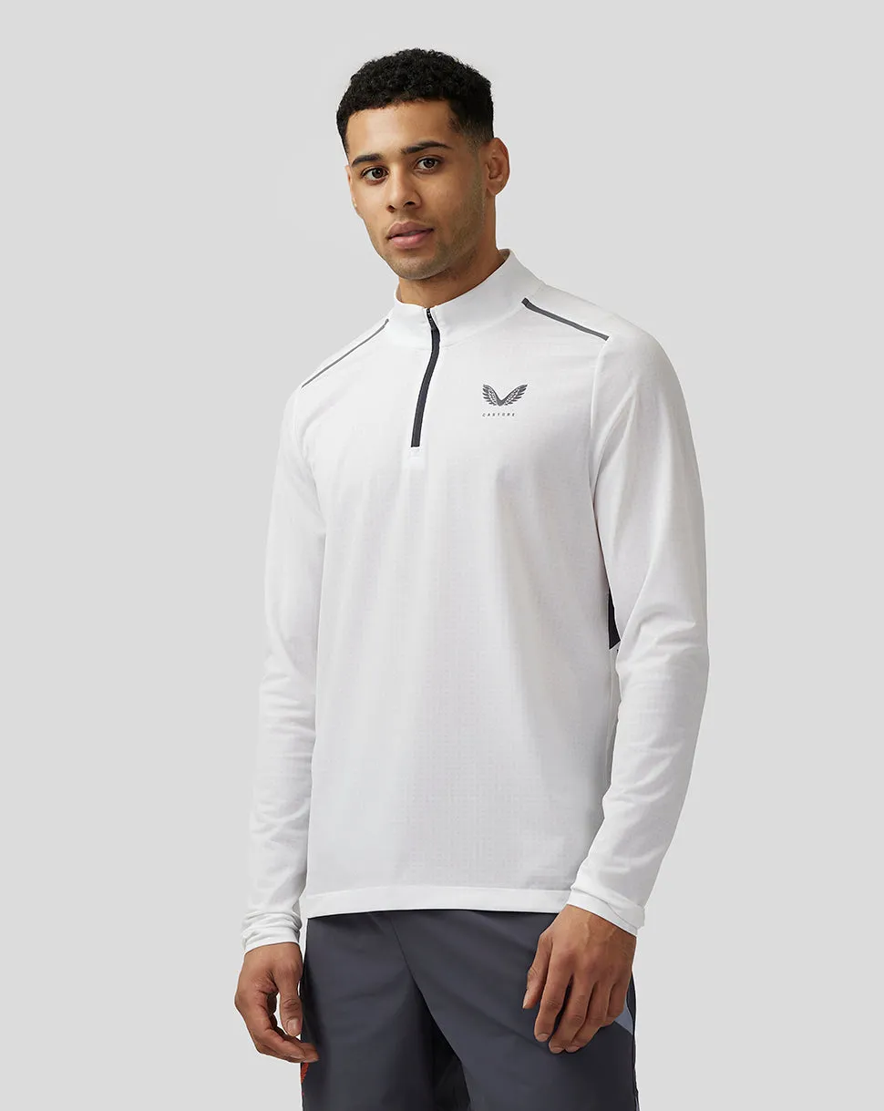 Heren Apex Aeromesh Quarter Zip - Wit